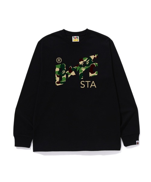 A BATHING APE（アベイシングエイプ）の「ABC CAMO BAPE STA LS TEE（Tシャツ/カットソー・メンズ・ブラック×ピンク/ホワイト×ピンク/ブラック×グリーン/ブラック×ブルー/ホワイト×ブルー/ホワイト×グリーン・MEDIUM/XX-LARGE/SMALL/X-LARGE/LARGE）」の5枚目の写真
