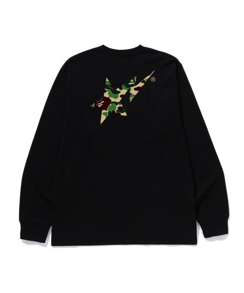 A BATHING APE（アベイシングエイプ）の「ABC CAMO BAPE STA LS TEE（Tシャツ/カットソー・メンズ・ブラック×ピンク/ホワイト×ピンク/ブラック×グリーン/ブラック×ブルー/ホワイト×ブルー/ホワイト×グリーン・MEDIUM/XX-LARGE/SMALL/X-LARGE/LARGE）」の11枚目の写真