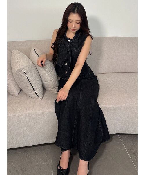MERCURYDUO(マーキュリーデュオ)の「デニムバックジップマーメイドスカート(スカート・レディース・ブラック/インディゴブルー・SMALL/MEDIUM)」の8枚目の写真