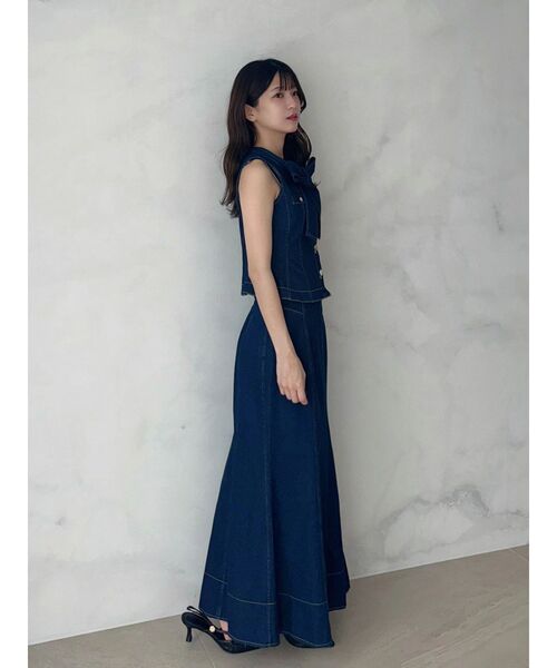 MERCURYDUO(マーキュリーデュオ)の「デニムバックジップマーメイドスカート(スカート・レディース・ブラック/インディゴブルー・SMALL/MEDIUM)」の14枚目の写真