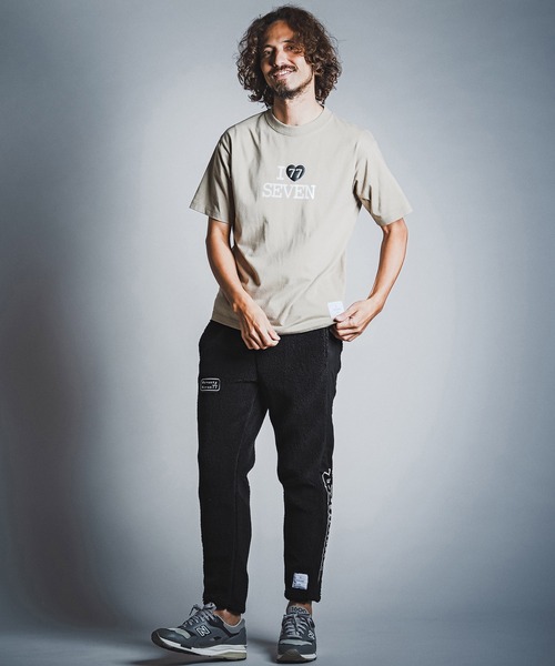 seventy seven(セブンティセブン)の「mp15265- boa jogger pants ボアジョガーパンツ(7726W040)(その他パンツ・メンズ・ブラック×ホワイト/ブラック×ブラック/グレー系その他・S/M/L/XL)」の8枚目の写真