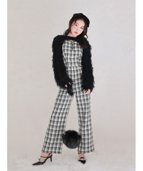 サロペット・オーバーオール・オールインワン mmeeme Lame tweed combinaison Lame tweed combinaison(eme10521)（サロペット/オーバーオール）｜M