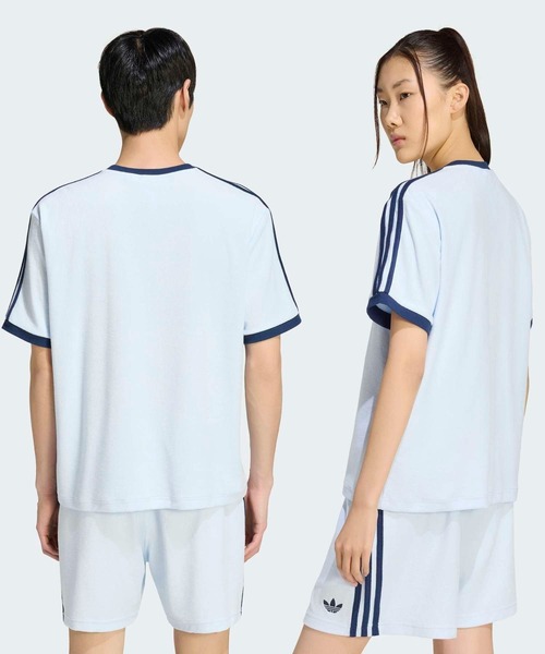 adidas(アディダス)の「テリー カリ 半袖Tシャツ / アディダスオリジナルス adidas Originals(Tシャツ/カットソー・メンズ・ブルー系その他・X-SMALL/X-LARGE/SMALL/MEDIUM/XX-LARGE/XX-SMALL/LARGE/3XL)」の2枚目の写真