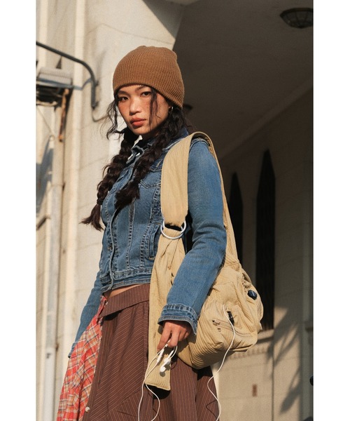 OFFWINTER(オフウィンター)の「【OFFWINTER】ワッシャー 2WAY Hobo ショルダーバッグ(S)(ショルダーバッグ・メンズ・ダークカーキ/ブルー/グリーン・SMALL)」の3枚目の写真