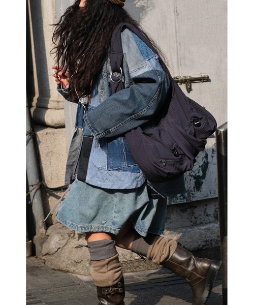 OFFWINTER(オフウィンター)の「【OFFWINTER】ワッシャー 2WAY Hobo ショルダーバッグ(S)(ショルダーバッグ・メンズ・ダークカーキ/ブルー/グリーン・SMALL)」の1枚目の写真