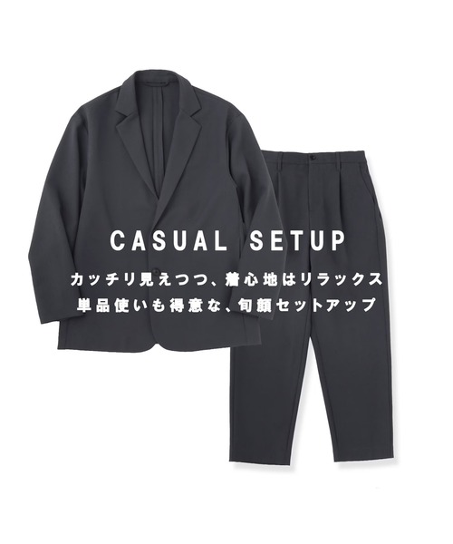 tk.TAKEO KIKUCHI（ティーケータケオキクチ）の「【さらりタッチシリーズ/上下2点セット】シングルジャケットセットアップ/シングルジャケット/ストレートパンツ/防シワ/洗濯可/イージーケア/高汎用性/スーツ（セットアップ・メンズ・チャコールグレー/ブラウン系その他/ブラック・01/03/02）」の4枚目の写真