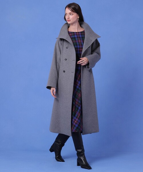 ANAYI(アナイ)の「ウールチェックボートネック ブラウス〈セットアップ対応商品〉(シャツ/ブラウス・レディース・ブルー系その他・38)」の11枚目の写真