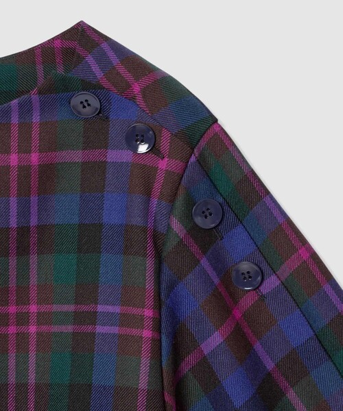 ANAYI(アナイ)の「ウールチェックボートネック ブラウス〈セットアップ対応商品〉(シャツ/ブラウス・レディース・ブルー系その他・38)」の13枚目の写真