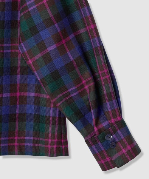 ANAYI(アナイ)の「ウールチェックボートネック ブラウス〈セットアップ対応商品〉(シャツ/ブラウス・レディース・ブルー系その他・38)」の16枚目の写真