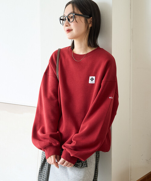 FREAK'S STORE(フリークスストア)の「限定展開 Columbia × FREAK'S STORE/コロンビア 別注W IMPERIAL PARK SWEAT CREW/ウィメンズ インペリアル パーク スウェット クルー(スウェット・レディース・ブラック/その他1/ライトグレー/ネイビー/ワイン・フリ-)」の5枚目の写真