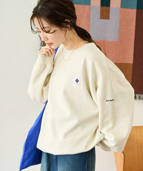 FREAK'S STORE(フリークスストア)の「限定展開 Columbia × FREAK'S STORE/コロンビア 別注W IMPERIAL PARK SWEAT CREW/ウィメンズ インペリアル パーク スウェット クルー(スウェット・レディース・ブラック/その他1/ライトグレー/ネイビー/ワイン・フリ-)」の3枚目の写真
