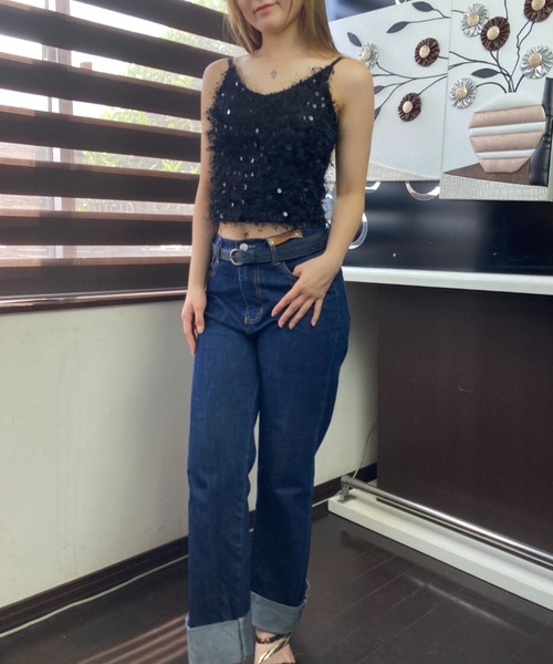 tolene(トレネ)の「シャギービスチェ Vネック フェザーキャミソール(キャミソール・レディース・グレー/ブラック/ホワイト/ライトベージュ・FREE)」の17枚目の写真
