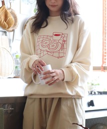 Snoozie（スヌージー）の「ドーナツ刺繍スウェット（スウェット）」
