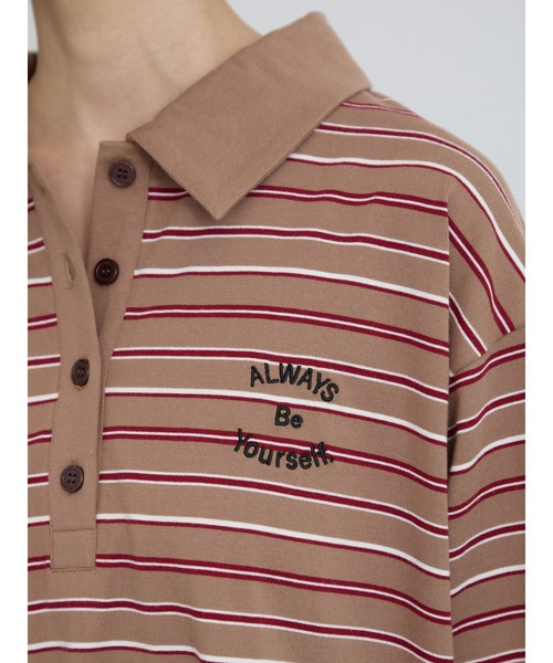 Samansa Mos2(サマンサ モスモス)の「アソートボーダーラガーシャツ(Tシャツ/カットソー・レディース・キナリ/ネイビー・F)」の18枚目の写真