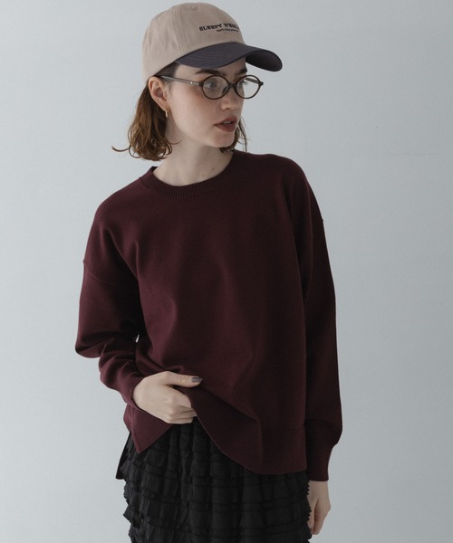 URBAN RESEARCH Sonny Label(アーバンリサーチサニーレーベル)の「『一部WEB限定カラー』サイドスリットハイゲージプルオーバー(ニット/セーター・レディース・グレー系その他/グリーン系その他/バーガンディー/ブラック・FREE)」の12枚目の写真