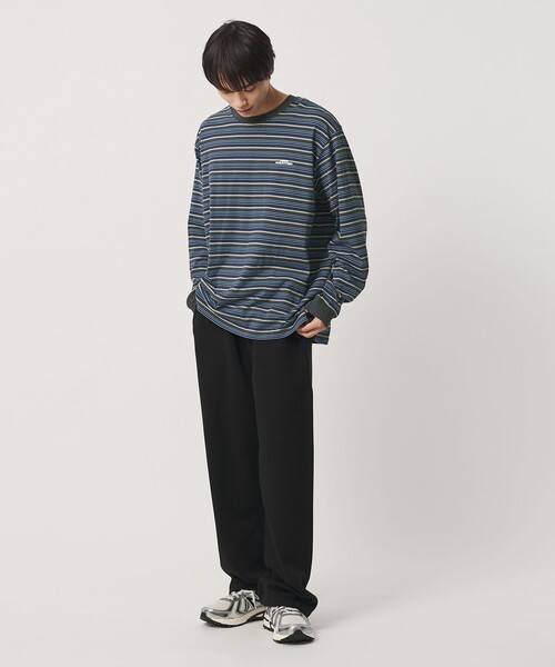 NICE WEATHER（ナイスウェザー）の「＜NICE WEATHER＞マルチボーダー ロングスリーブ Tシャツ（Tシャツ/カットソー・メンズ・ネイビー/ダークグレー・M/L/XS/S）」の5枚目の写真