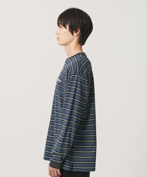 NICE WEATHER（ナイスウェザー）の「＜NICE WEATHER＞マルチボーダー ロングスリーブ Tシャツ（Tシャツ/カットソー・メンズ・ネイビー/ダークグレー・M/L/XS/S）」の8枚目の写真
