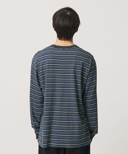 NICE WEATHER（ナイスウェザー）の「＜NICE WEATHER＞マルチボーダー ロングスリーブ Tシャツ（Tシャツ/カットソー・メンズ・ネイビー/ダークグレー・M/L/XS/S）」の9枚目の写真