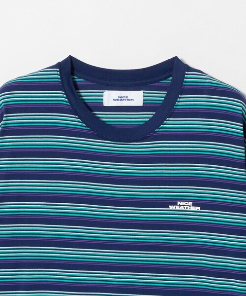 NICE WEATHER（ナイスウェザー）の「＜NICE WEATHER＞マルチボーダー ロングスリーブ Tシャツ（Tシャツ/カットソー・メンズ・ネイビー/ダークグレー・M/L/XS/S）」の14枚目の写真