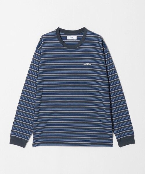 NICE WEATHER（ナイスウェザー）の「＜NICE WEATHER＞マルチボーダー ロングスリーブ Tシャツ（Tシャツ/カットソー・メンズ・ネイビー/ダークグレー・M/L/XS/S）」の19枚目の写真
