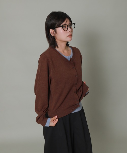 libelle more(リベル モア)の「レイヤード風配色ニットカーディガン(カーディガン/ボレロ・レディース・ブラック/ベージュ/杢グレー/ブラウン・M)」の20枚目の写真