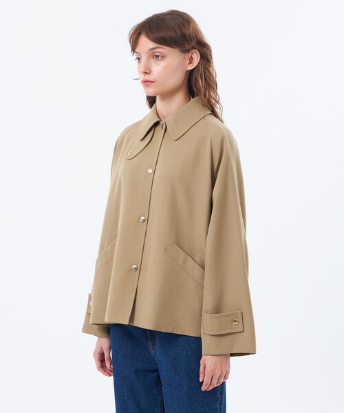 MACKINTOSH PHILOSOPHY(マッキントッシュ フィロソフィー)の「【WELBURY STUDS(ウェルベリースタッズ)】ウールギャバジン製(ステンカラーコート・レディース・ダークネイビー/ベージュ系その他・38)」の7枚目の写真