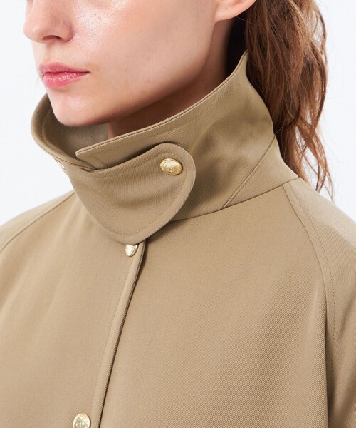 MACKINTOSH PHILOSOPHY(マッキントッシュ フィロソフィー)の「【WELBURY STUDS(ウェルベリースタッズ)】ウールギャバジン製(ステンカラーコート・レディース・ダークネイビー/ベージュ系その他・38)」の9枚目の写真