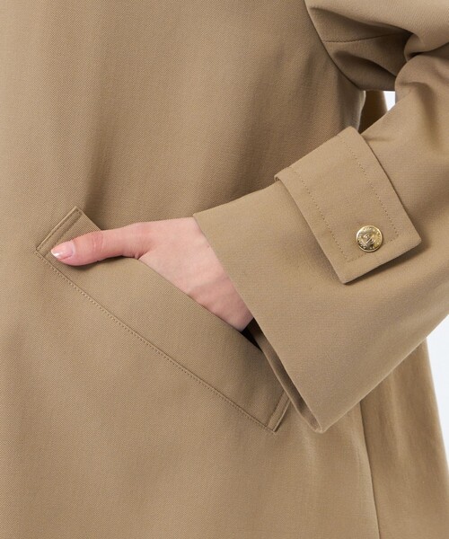 MACKINTOSH PHILOSOPHY(マッキントッシュ フィロソフィー)の「【WELBURY STUDS(ウェルベリースタッズ)】ウールギャバジン製(ステンカラーコート・レディース・ダークネイビー/ベージュ系その他・38)」の10枚目の写真