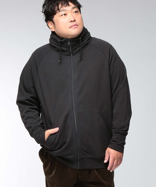 B&T CLUB(ビーティークラブ)の「トレーナー メンズ 大きいサイズ ポンチスウェット ボリュームネック レイヤードカラー ジップスウェット B&T CLUB (ビーアンドティークラブ)(スウェット・メンズ・ブラック/グレー・X2(4L~5L)/X1(3L~4L))」の3枚目の写真