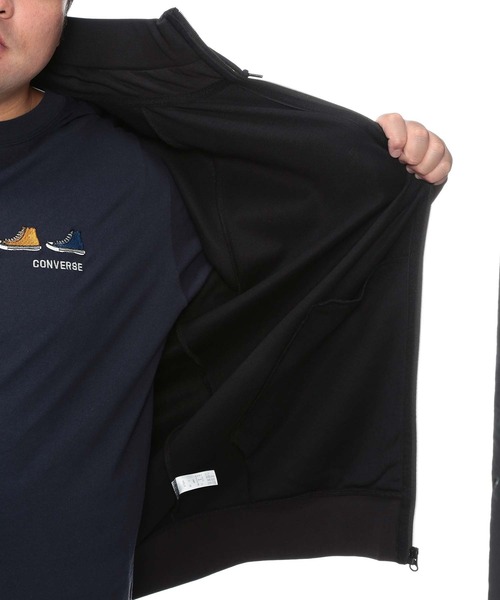B&T CLUB(ビーティークラブ)の「トレーナー メンズ 大きいサイズ ポンチスウェット ボリュームネック レイヤードカラー ジップスウェット B&T CLUB (ビーアンドティークラブ)(スウェット・メンズ・ブラック/グレー・X2(4L~5L)/X1(3L~4L))」の22枚目の写真
