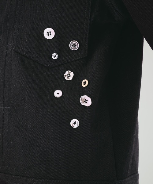 SELLE GLANT(セレグランテ)の「HEAVYWEIGHT BUTTON DESIGN DENIM JACKET / ヘビーウェイトボタンデザインデニムジャケット(デニムジャケット・メンズ・ダークグレー/ブラック/インディゴブルー・LARGE/MEDIUM/SMALL)」の19枚目の写真