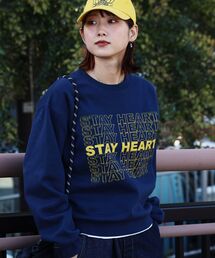 FFEIN（フェイン）の「*新色追加【FFEIN(フェイン)】ヘビーウエイトぼかしメッセージロゴスウェット   裏起毛 スウェット クルーネック プリント（スウェット）」