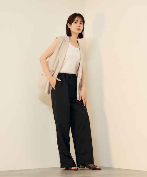 ketty(ケティ)の「【Smart-Glow】ウエストゴムワイドパンツ(その他パンツ・レディース・ブラック/ブラウン/ライトグレー・L/M)」の22枚目の写真