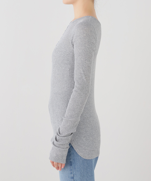 JOURNAL STANDARD（ジャーナルスタンダード）の「《追加2》シアーテレコHOOKヘンリー（Tシャツ/カットソー・レディース・ライトブルー/チャコールグレー/ブラック・FREE）」の20枚目の写真