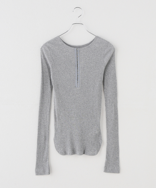 JOURNAL STANDARD（ジャーナルスタンダード）の「《追加2》シアーテレコHOOKヘンリー（Tシャツ/カットソー・レディース・ライトブルー/チャコールグレー/ブラック・FREE）」の22枚目の写真