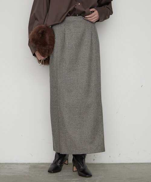 LOUNGEDRESS(ラウンジドレス)の「ガンクラブチェックタイトスカート(スカート・レディース・ブラック・38/36)」の1枚目の写真