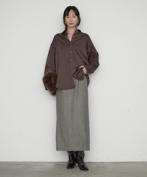 LOUNGEDRESS(ラウンジドレス)の「ガンクラブチェックタイトスカート(スカート・レディース・ブラック・38/36)」の7枚目の写真