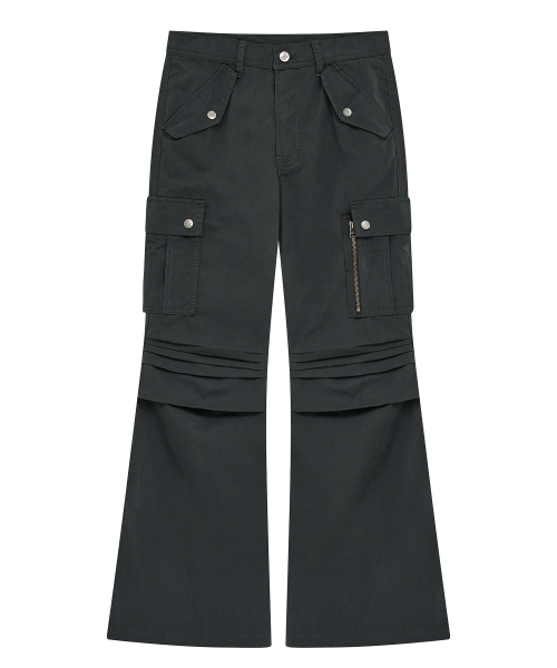 Midnight Move(ミッドナイトムーブ)の「sh ブーツカットパンツ(ダークグレー)(その他パンツ・レディース・その他・SMALL/MEDIUM)」の1枚目の写真