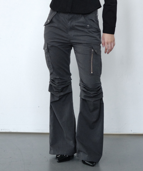 Midnight Move(ミッドナイトムーブ)の「sh ブーツカットパンツ(ダークグレー)(その他パンツ・レディース・その他・SMALL/MEDIUM)」の4枚目の写真