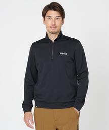 【PING APPAREL】メッシュリバーニットハーフジップカットソー (MENS)