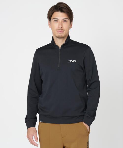 PING（ピン）の「【PING APPAREL】メッシュリバーニットハーフジップカットソー (MENS)（スウェット・メンズ・カーキ/ホワイト/ベージュ/ブラック・L/LL1/S/LL/M）」の3枚目の写真
