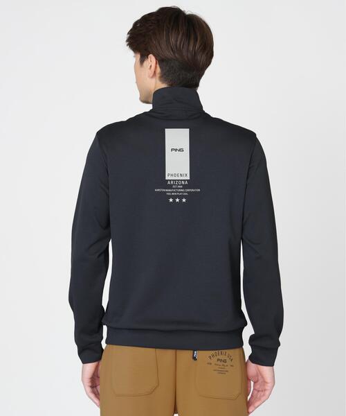 PING（ピン）の「【PING APPAREL】メッシュリバーニットハーフジップカットソー (MENS)（スウェット・メンズ・カーキ/ホワイト/ベージュ/ブラック・L/LL1/S/LL/M）」の5枚目の写真
