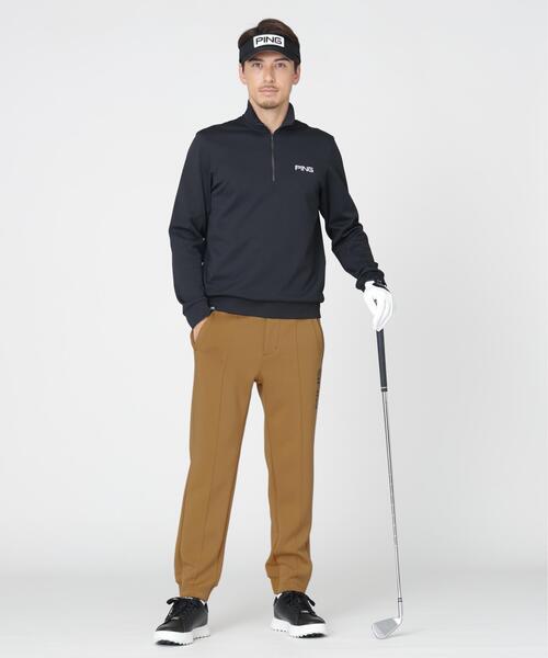 PING（ピン）の「【PING APPAREL】メッシュリバーニットハーフジップカットソー (MENS)（スウェット・メンズ・カーキ/ホワイト/ベージュ/ブラック・L/LL1/S/LL/M）」の6枚目の写真