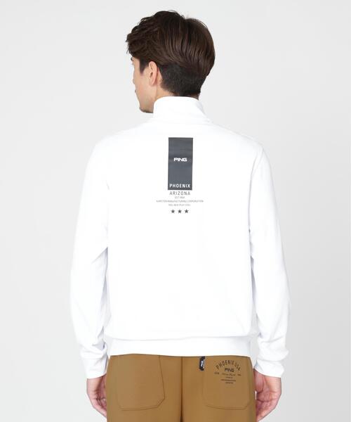PING（ピン）の「【PING APPAREL】メッシュリバーニットハーフジップカットソー (MENS)（スウェット・メンズ・カーキ/ホワイト/ベージュ/ブラック・L/LL1/S/LL/M）」の12枚目の写真