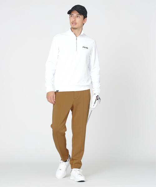 PING（ピン）の「【PING APPAREL】メッシュリバーニットハーフジップカットソー (MENS)（スウェット・メンズ・カーキ/ホワイト/ベージュ/ブラック・L/LL1/S/LL/M）」の13枚目の写真