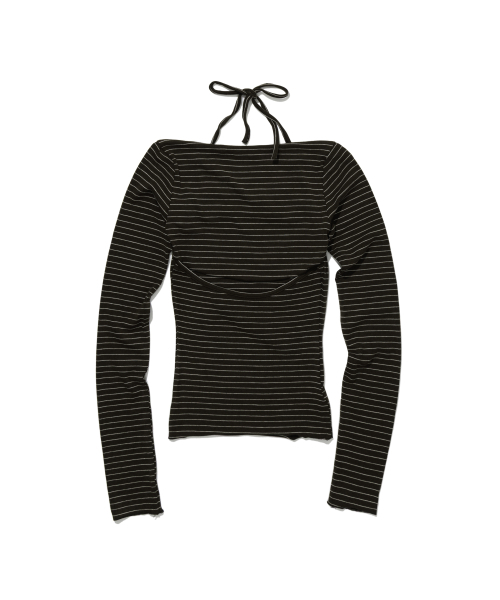 MOAA(モア)の「ストライプホルターネックボレロセット(ブラウン)(Tシャツ/カットソー・レディース・その他・SMALL/MEDIUM)」の3枚目の写真