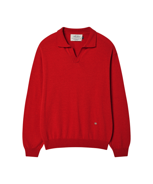 Beyond Closet（-）の「[COLLECTION LINE] ファインウールフィットカラーニットレッド（ニット/セーター・メンズ・その他・MEDIUM/LARGE）」の2枚目の写真