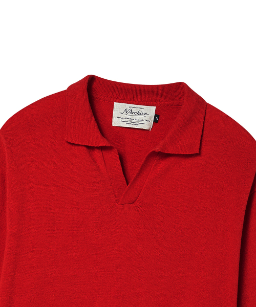 Beyond Closet（-）の「[COLLECTION LINE] ファインウールフィットカラーニットレッド（ニット/セーター・メンズ・その他・MEDIUM/LARGE）」の4枚目の写真