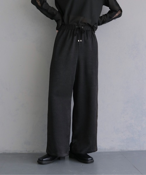 &g'aime(アンジェム)の「【&g'aime 】サテンラインパンツ Satin Side Stripe Pants(その他パンツ・レディース・ブラック/ベージュ/ブラウン・FREE)」の4枚目の写真