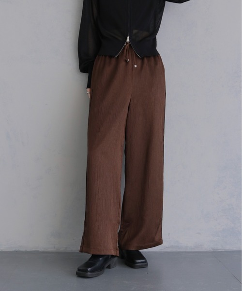 &g'aime(アンジェム)の「【&g'aime 】サテンラインパンツ Satin Side Stripe Pants(その他パンツ・レディース・ブラック/ベージュ/ブラウン・FREE)」の15枚目の写真